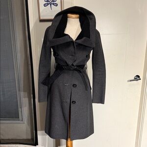 Stylish Mackage Gray WoolTrench Coat